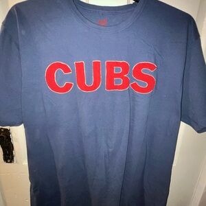 Vintage Blue Chicago Cubs Baseball T-Shirt Size-XL